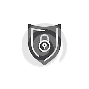 Shield and lock vector icon