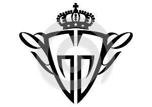 Shield logo with a crown photo