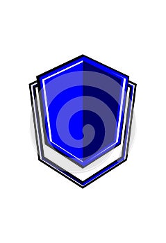 Shield logo maskot design gaming unique illustration vector design photo