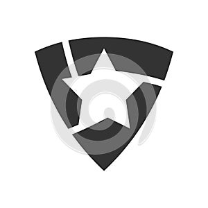 shield logo template. Icon Illustration Brand Identity. Isolated and flat illustration. Vector graphic