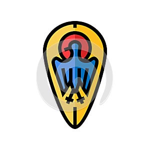 shield luxury medieval heraldry color icon vector illustration photo