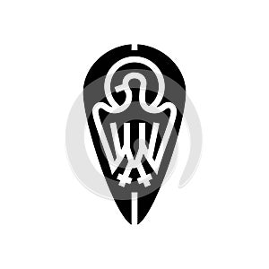 shield luxury medieval heraldry glyph icon vector illustration photo
