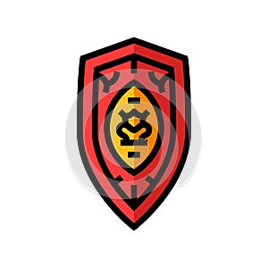 shield medieval heraldry color icon vector illustration photo