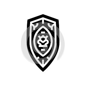 shield medieval heraldry glyph icon vector illustration photo