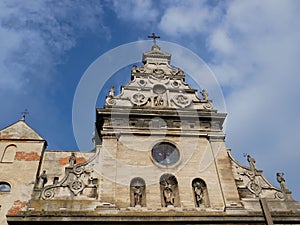 Shield-pediment of the church of St. Andrew in Lviv, Ukraine