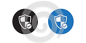 Shield Protection icon Vector in Flat Style. Safeguard Symbol Illustration