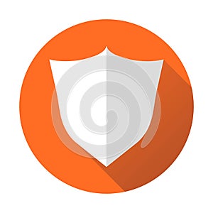 Shield protection icon. Vector illustration in flat style with s