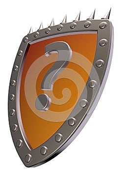 Shield with question mark