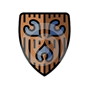 shield royal medieval heraldry color icon vector illustration photo