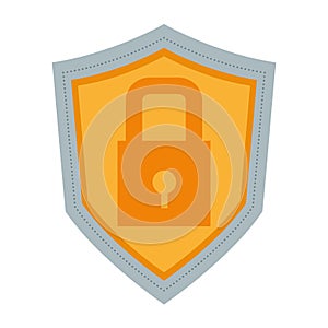 shield with safety lock icon