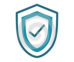 Shield secure safe single isolated icon with solid line style
