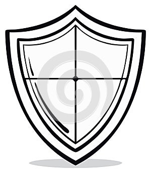 Shield Security Badge Emblem Protection Symbol Vector Illustration