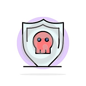 Shield, Security, Secure, Plain Abstract Circle Background Flat color Icon