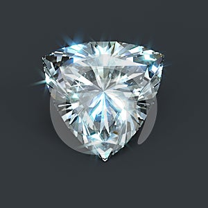Shield shape unset diamond trillion cut photo