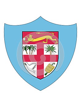 Shield Shaped Flag of Fiji