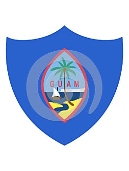 Shield Shaped Flag of Guam