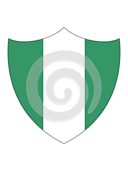 Shield Shaped Flag of Nigeria