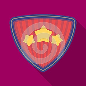 Shield, single icon in flat style.Shield, vector symbol stock illustration web.