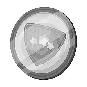 Shield, single icon in monochrome style.Shield, vector symbol stock illustration web.