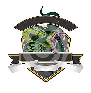 Shield with snake illustration