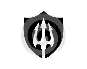 shield and spear logo. Best for logo, badge, emblem, icon, sticker design. artist industr