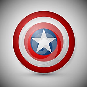 Shield with a star, superhero shield, comics shield