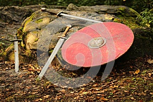 Shield and swords