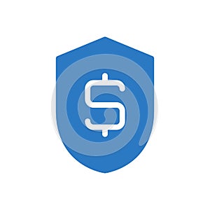 Shield vector glyph color  icon