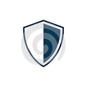 Shield vector icon. Security vector icon flat design