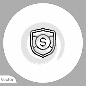 Shield vector icon sign symbol