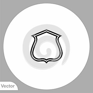 Shield vector icon sign symbol