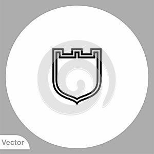 Shield vector icon sign symbol