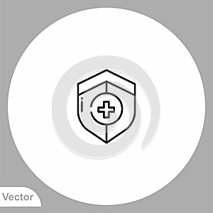 Shield vector icon sign symbol