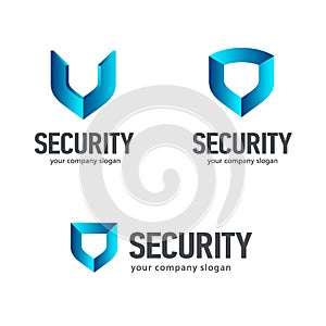 Shield. Vector logo template. Symbol of security.