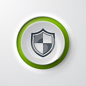 Shield web icon push button