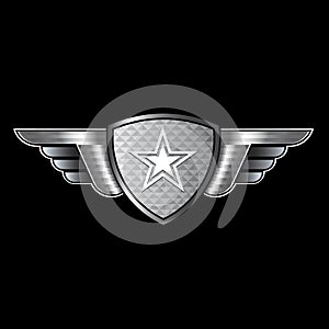 El escudo alas a estrella designación de la organización o institución 