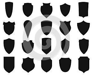 Shields silhouettes set