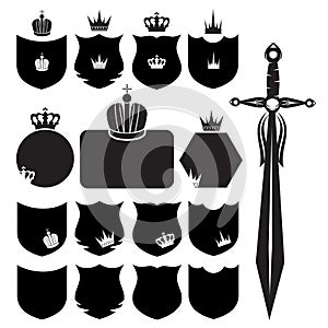 Shields and sword