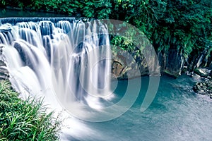 Shifen Waterfall famous waterfall of Taiwan, Pingxi District, New Taipei, Taiwan photo