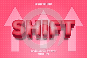 Shift editable text effect cartoon style