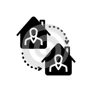 Black solid icon for Shift, move and adjacent