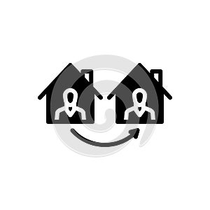 Black solid icon for Shift, move and next