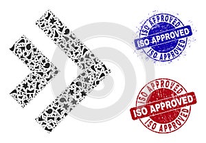 Shift Right Mosaic of Fractions with ISO Approved Distress Rubber Imprints