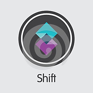 Shift Virtual Currency - Vector Logo.