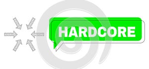 Shifted Hardcore Green Message Frame and Mesh Network Compact Arrows