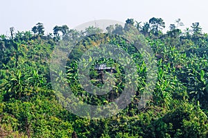 Shifting Cultivation Field over Bangladeshi hill tracts near Cox's Bazar. Shifting cultivation landscape