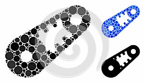 Shiftless transmission Mosaic Icon of Circle Dots photo