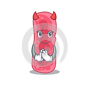 Shigella Sonnei dressed as devil cartoon character design style