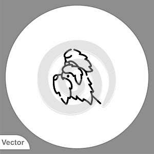 Shih tzu vector icon sign symbol