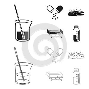 Shiitake, brown cap boletus, enokitake, milk. set collection icons in black,outline style vector symbol stock